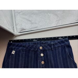 Brand New Jaded Gypsy Womens Size S/M Blue Spiral Cluster Denim Pants Button Fly